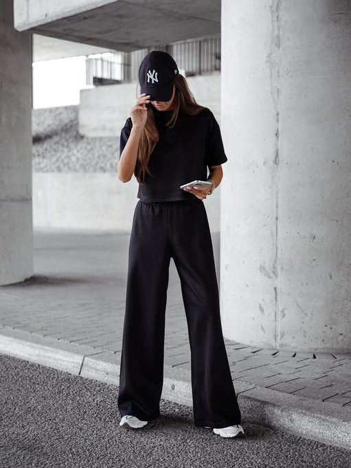 Komplet 2 w 1 Premium spodnie+ top Merc czarny