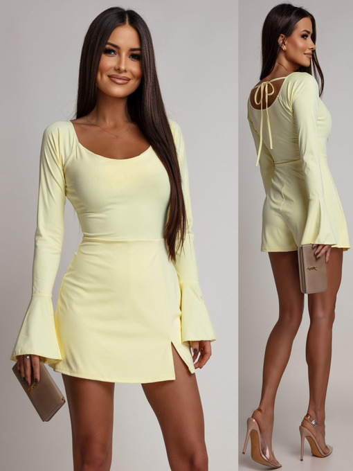 Elegancki kombinezon damski Kellly żółty