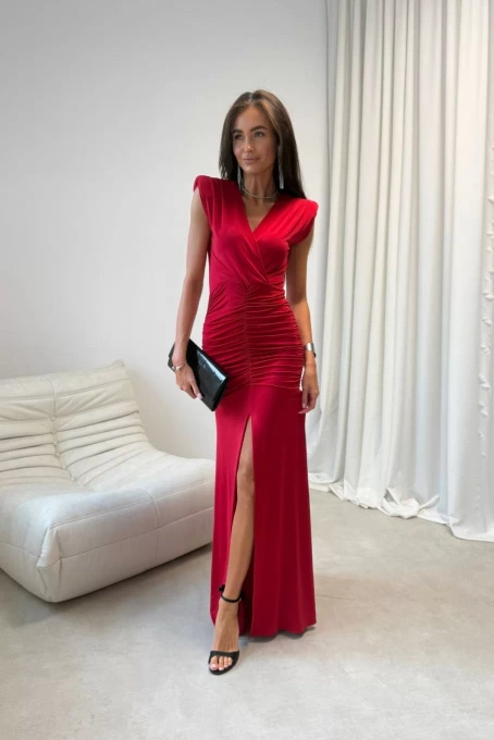 Noelia - sukienka maxi w kolorze czerwonym